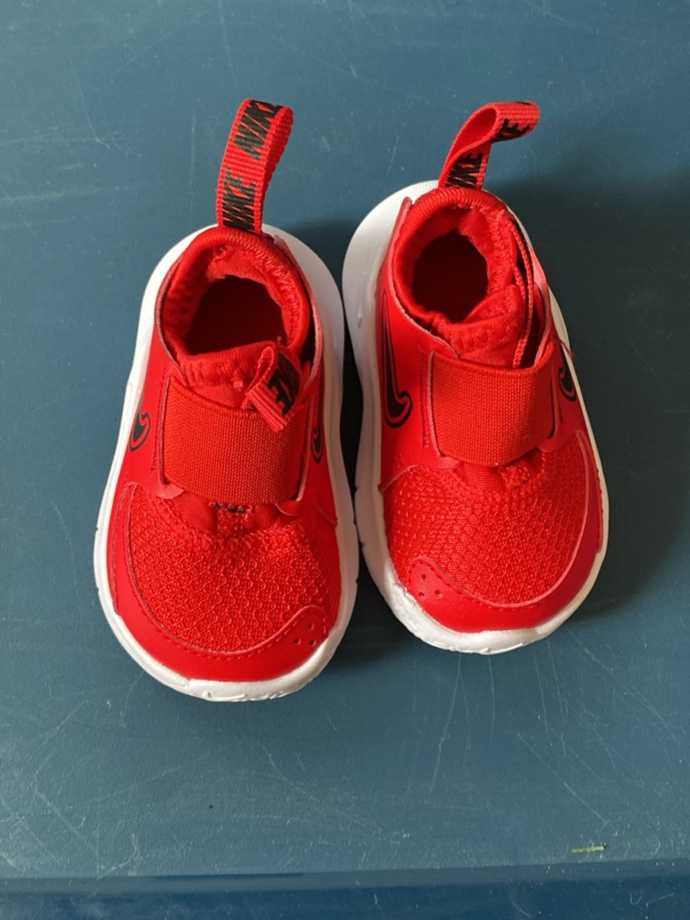 Nike Red Slip-On Baby & Walker Sneakers with White Soles